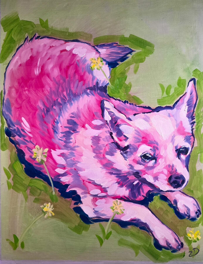 Marley 12 x 16 oil on wood